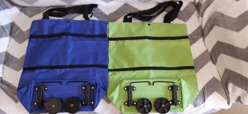 Customer photo review of Ihopvikbar shoppingbag med hjul
