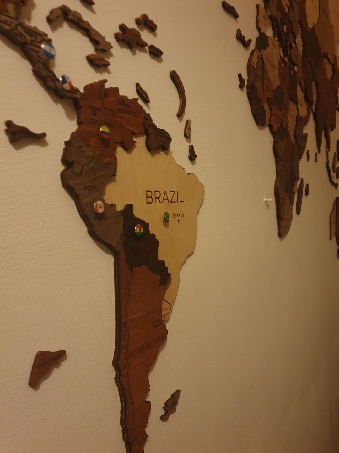 Customer photo review of Wooden World Landmarks Pins