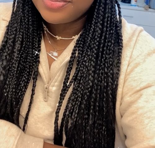 Customer photo review of Swoosh Necklace