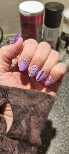 Customer photo review of Purple Collection Poly Nail Gel Extension Kit