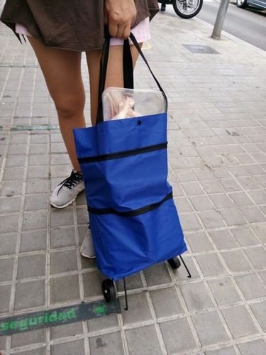 Customer photo review of Ihopvikbar shoppingbag med hjul