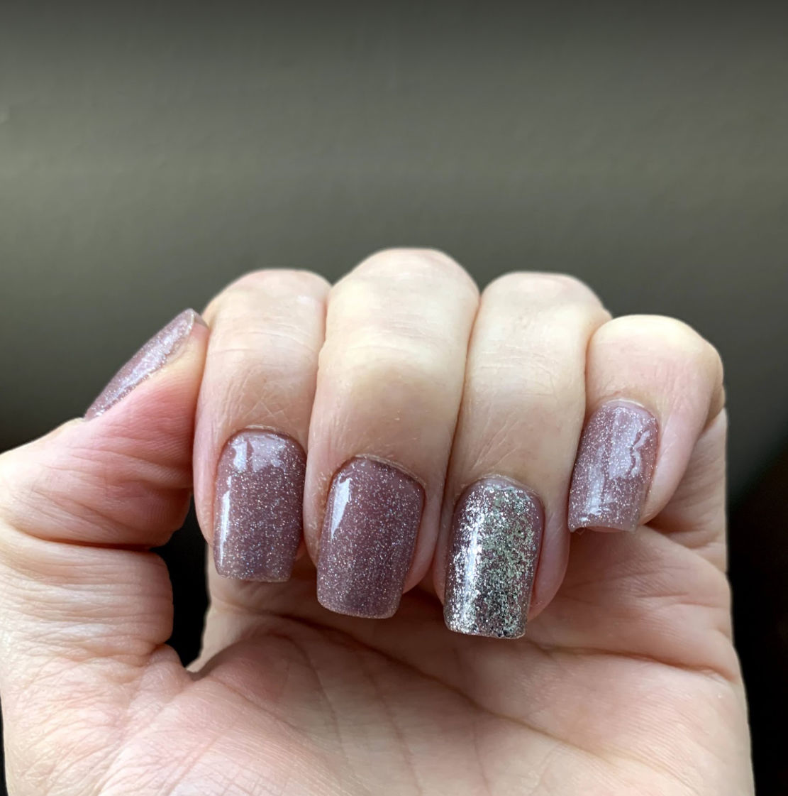 Customer photo review of Semilac 292 Silver Shimmer UV Gel Polish7 ml