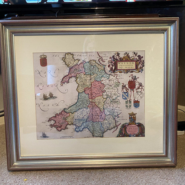 Customer photo review of Rare Old Map of Wales by Jean Blaeu, 1645 - from the Theatrum Orbis Terrarum Sive Atlas Novus