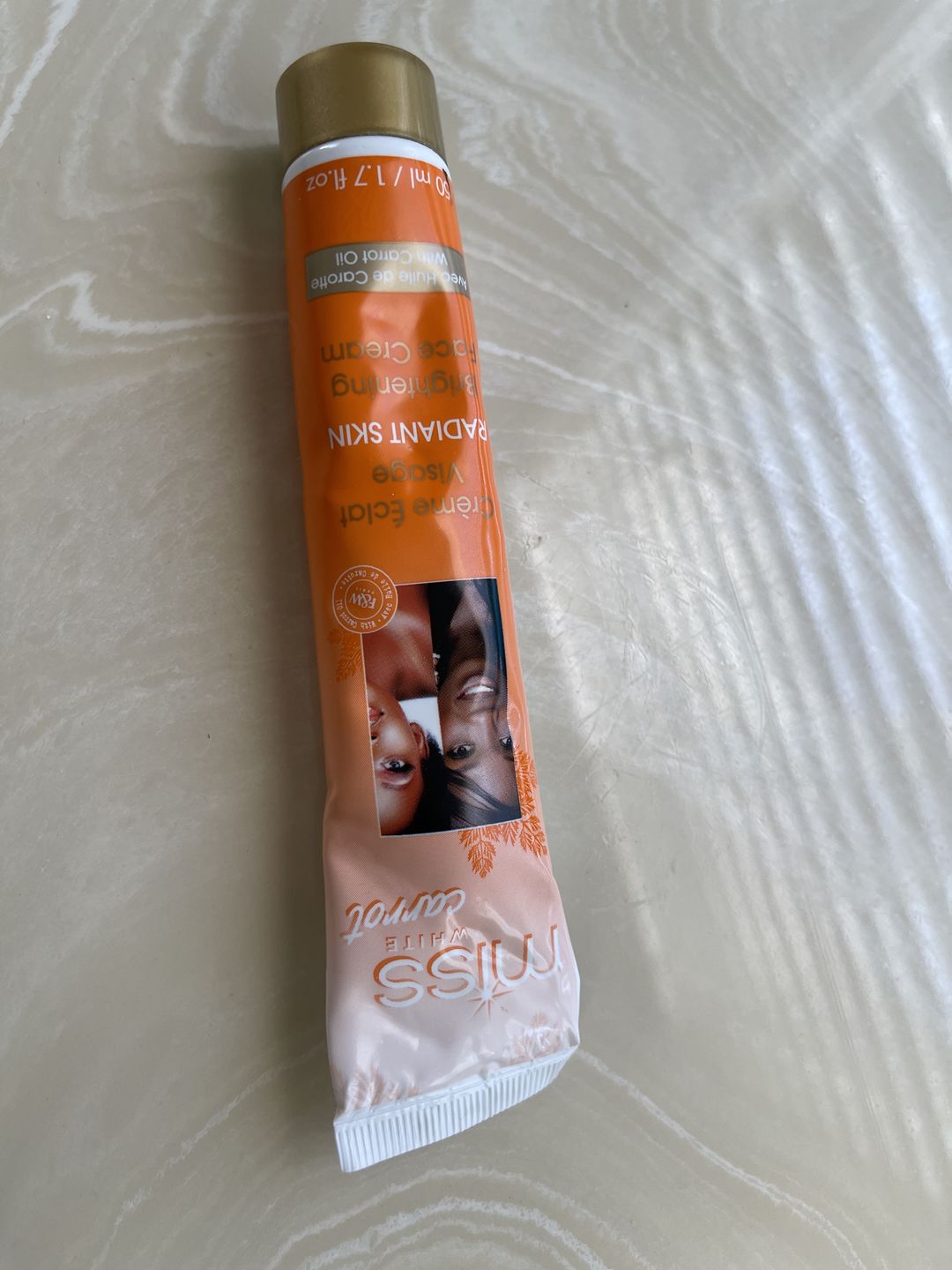 Customer photo review of Fair and White Miss White Carrot Brightening Face Cream 50ml / 1.7 fl oz