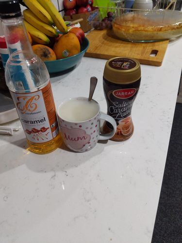 Customer photo review of Caramel Coffee Syrup