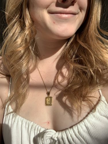 Customer photo review of Letter Necklaces