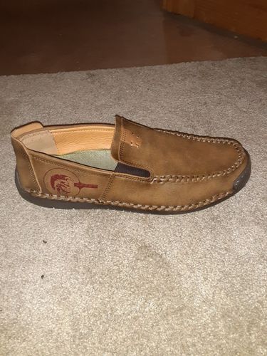 Customer photo review of Split Leather Mens Casual Loafers