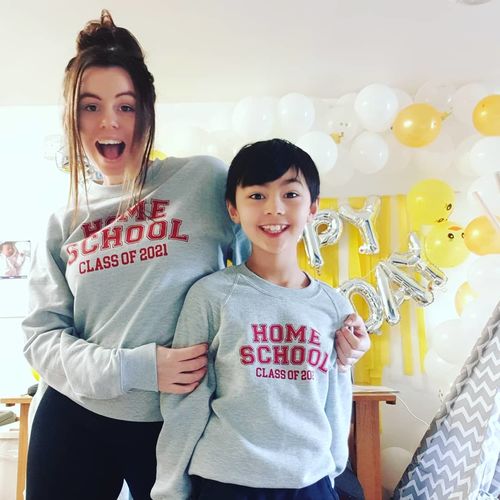 Customer photo review of Matching Home School Class Of 2021 Sweater (MRK X)