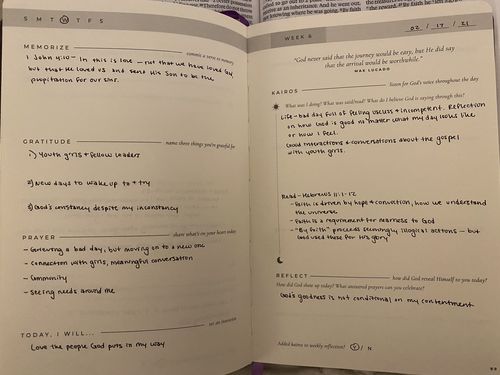 Customer photo review of Daily Kairos Prayer Journal