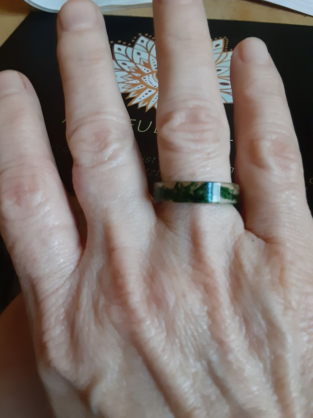 Customer photo review of Forest Soul Resin Ring