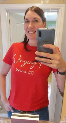 Customer photo review of Personalised Winging It Tees (MRK X)