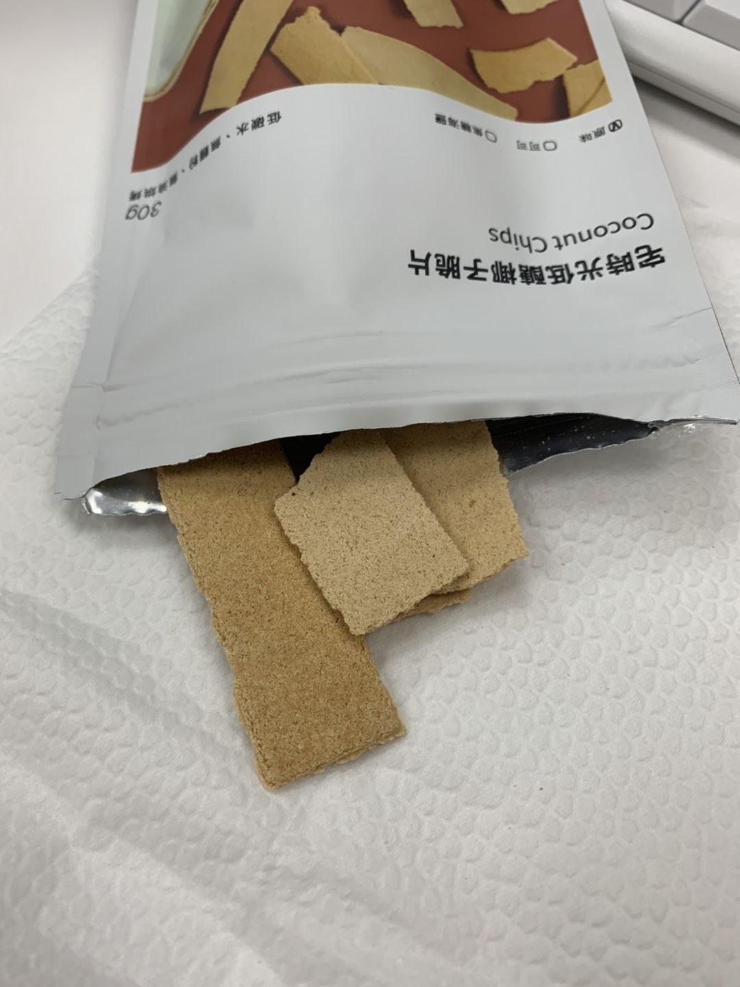 Customer photo review of 低醣原味/可可/焦糖海鹽椰子脆片