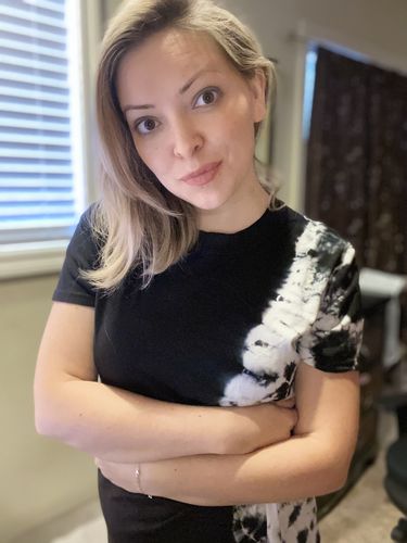 Customer photo review of Pali Dress - Onyx / Cloud