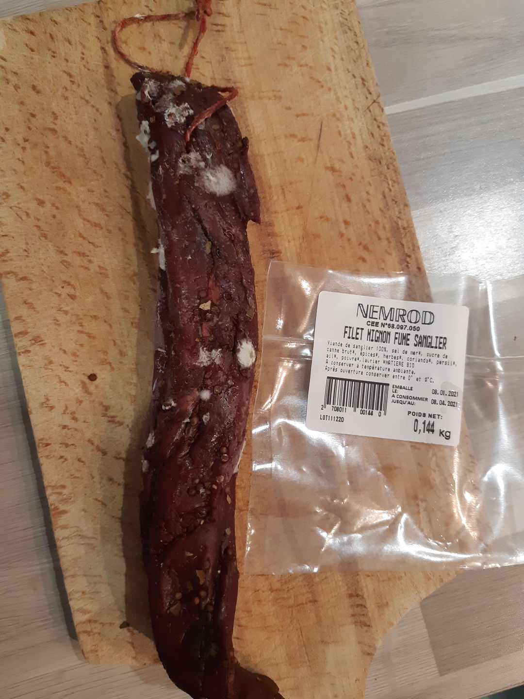 Customer photo review of Filet mignon fumé & séché de Sanglier sauvage (Pièce à trancher)