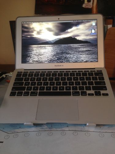 Customer photo review of Laptop Stand | Aluminium, Portable & Foldable