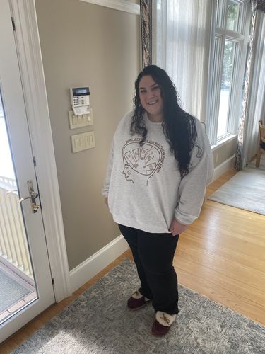 Customer photo review of Don't Let People Live Rent-Free In Your Head -- Sweatshirt