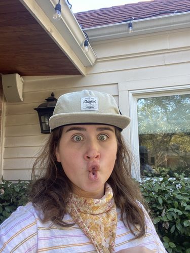 Customer photo review of Big Unstructured Snapback, Silver Corduroy