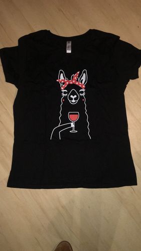 Customer photo review of VINOLAMA - Shirt Damen