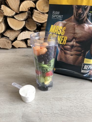 Customer photo review of Mass Gainer Protein Powder available in 3 Flavours