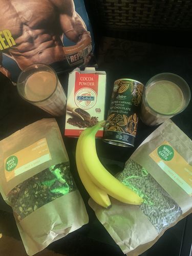 Customer photo review of Mass Gainer Protein Powder available in 3 Flavours