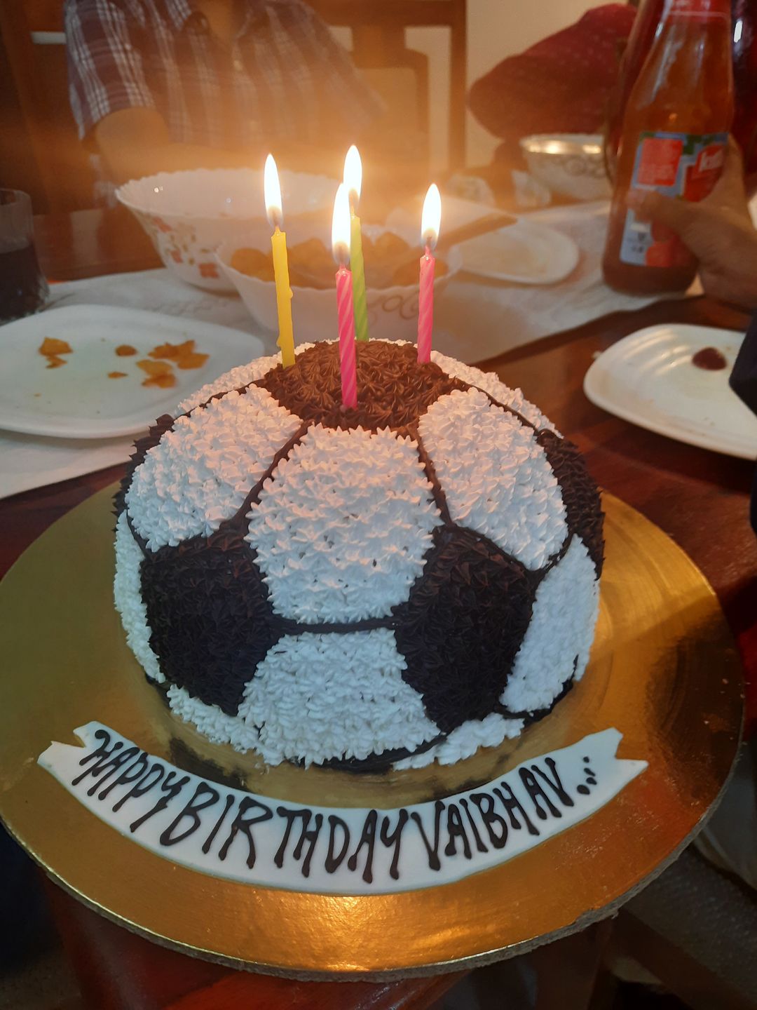 Customer photo review of Football shape cake