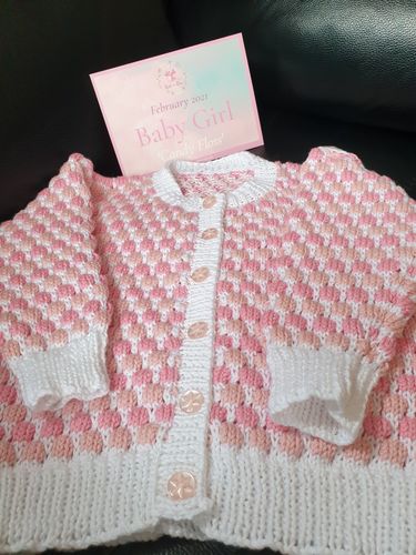 Customer photo review of Baby Mystery Knitting Box