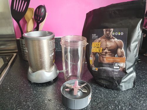 Customer photo review of Mass Gainer Protein Powder available in 3 Flavours