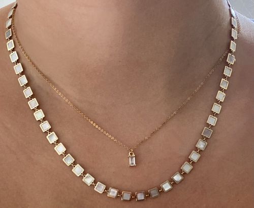 Customer photo review of Single Stone Necklace