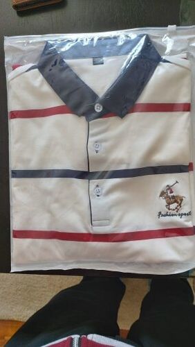 Customer photo review of Mens Pony Polo Shirt Striped Slim Fit Long Sleeved