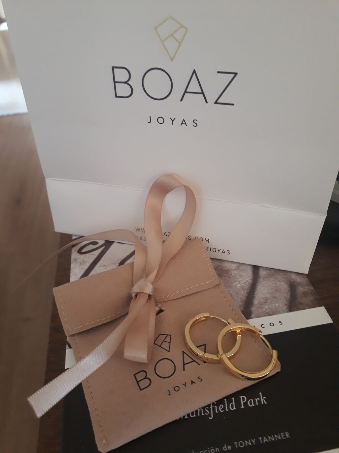 Customer photo review of ARGOLLAS LISAS 25MM BAÑADAS EN ORO