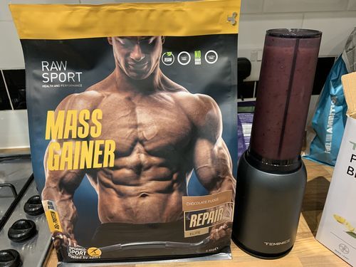 Customer photo review of Mass Gainer Protein Powder available in 3 Flavours
