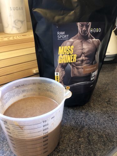 Customer photo review of Mass Gainer Protein Powder available in 3 Flavours