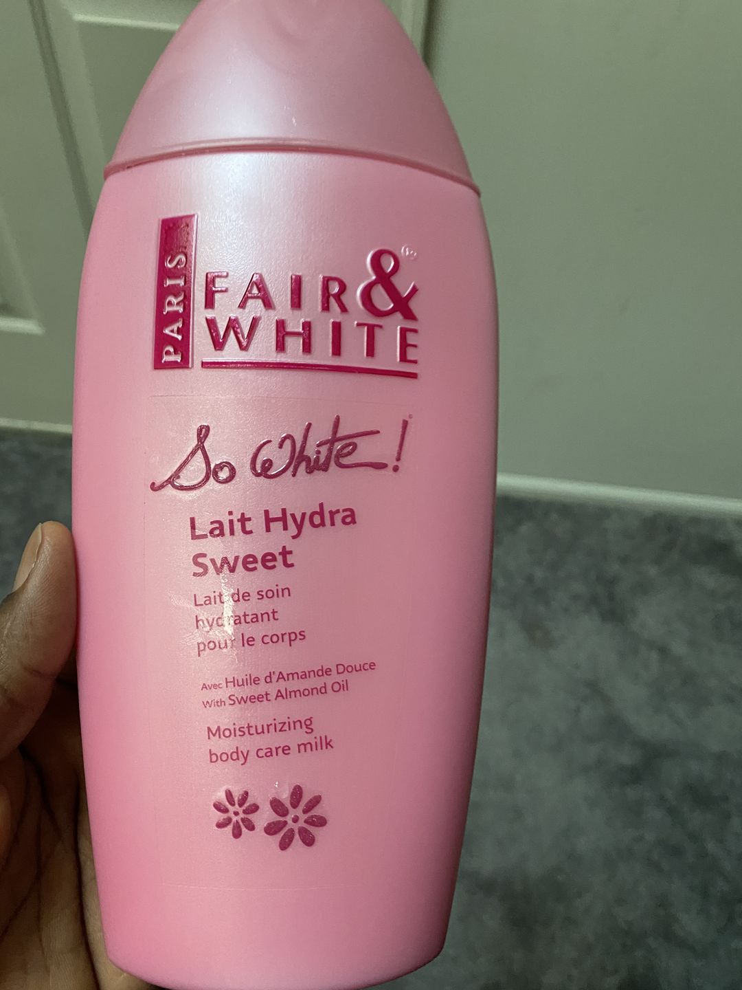 Customer photo review of Fair and White So White Hydra Sweet Moisturizing Body Lotion with Sweet Almond Oil 500ml/ 16.90 fl oz