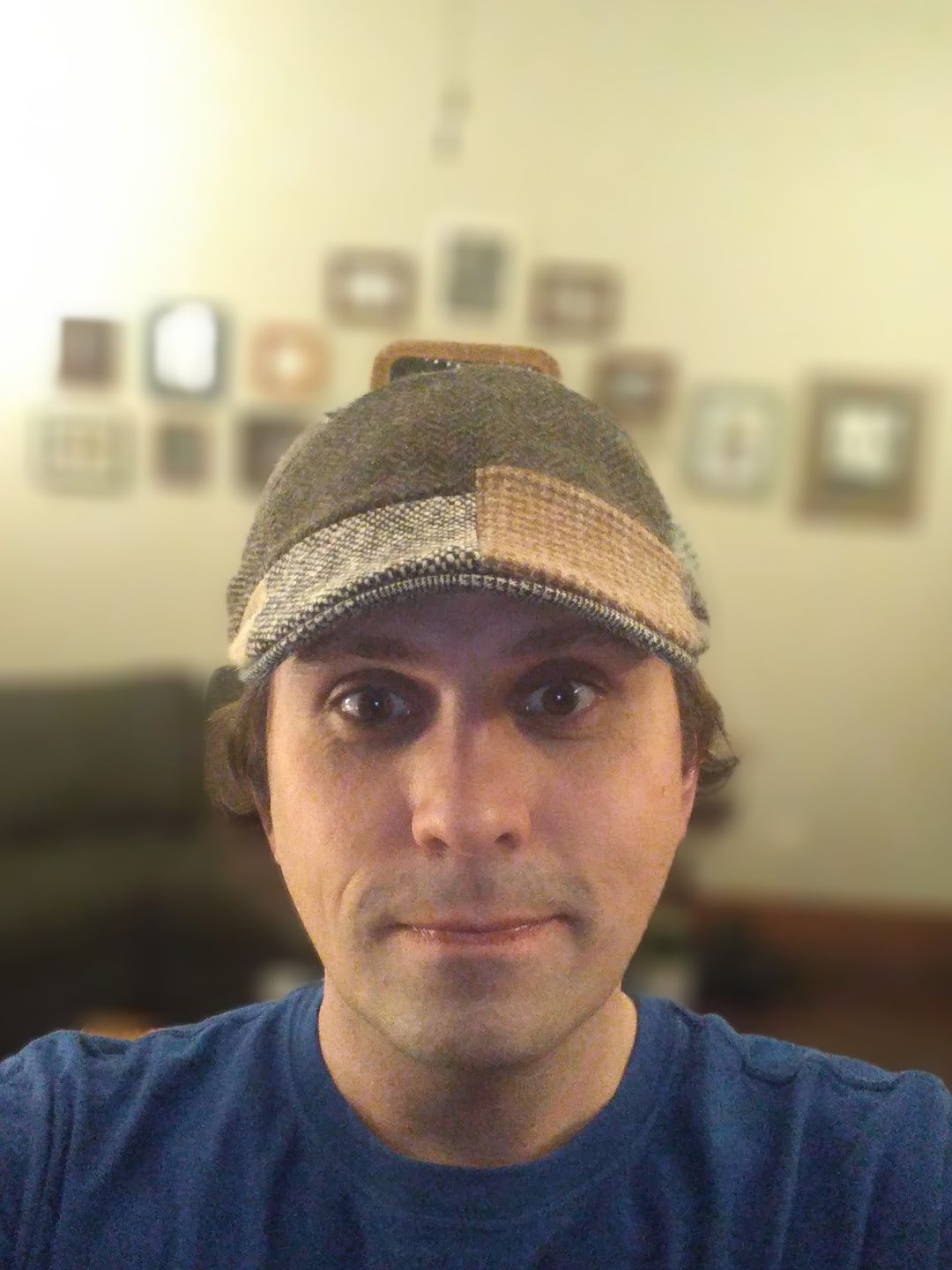 Customer photo review of Erin Cap Patchwork Tweed