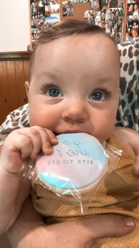 Customer photo review of Gender reveal bites