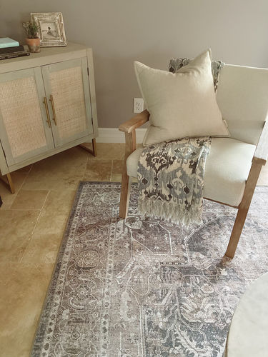 Customer photo review of Distressed Vintage Kendra Ash Area Rug