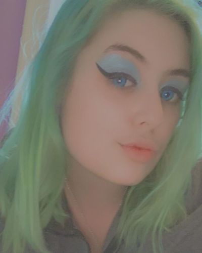 Customer photo review of Icoloured® Elf Blue Colored Contact Lenses