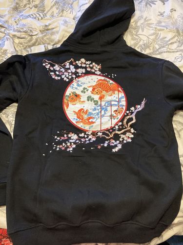 Customer photo review of Goldfish Embroidered Sukajan Hoodie