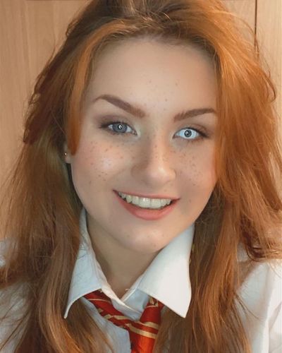 Customer photo review of Icoloured® Zombie Curse White Colored Contact Lenses