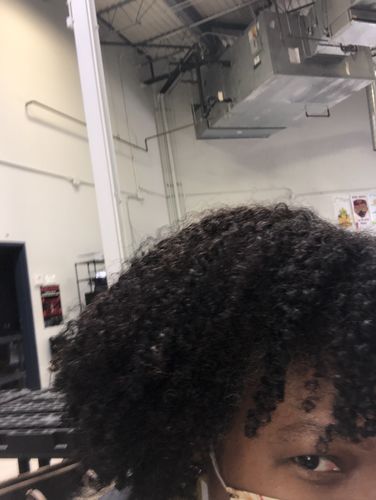 Customer photo review of Curly Hair Grape Seed Conditioner with Ultra Slip and Vanilla Berry Fragrance