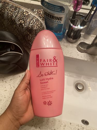 Customer photo review of Fair and White So White Hydra Sweet Moisturizing Body Lotion with Sweet Almond Oil 500ml/ 16.90 fl oz