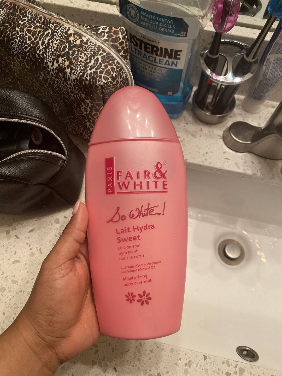 Customer photo review of Fair and White So White Hydra Sweet Moisturizing Body Lotion with Sweet Almond Oil 500ml/ 16.90 fl oz