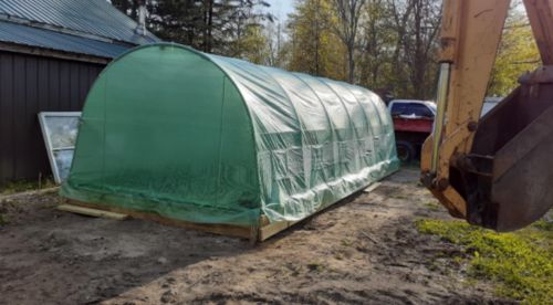 Customer photo review of 26'x10'x7' Large Tunnel Greenhouses, Green