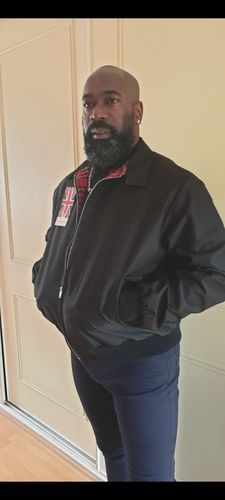 Customer photo review of Mens Classic Harrington Jacket - Black