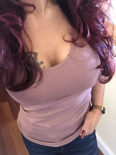 Customer photo review of On Track Top Mauve