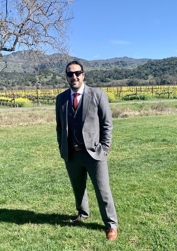 Customer photo review of Prince Of Wales Grey Herringbone Tweed 3 Piece Suit