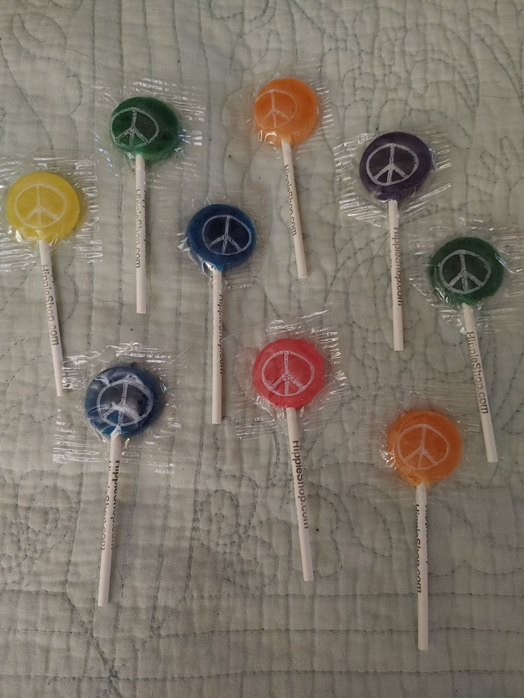 Customer photo review of Hippie Shop Peace Pop Lollipops