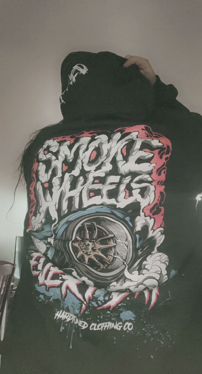 Customer photo review of Smoke Wheels Hoodie
