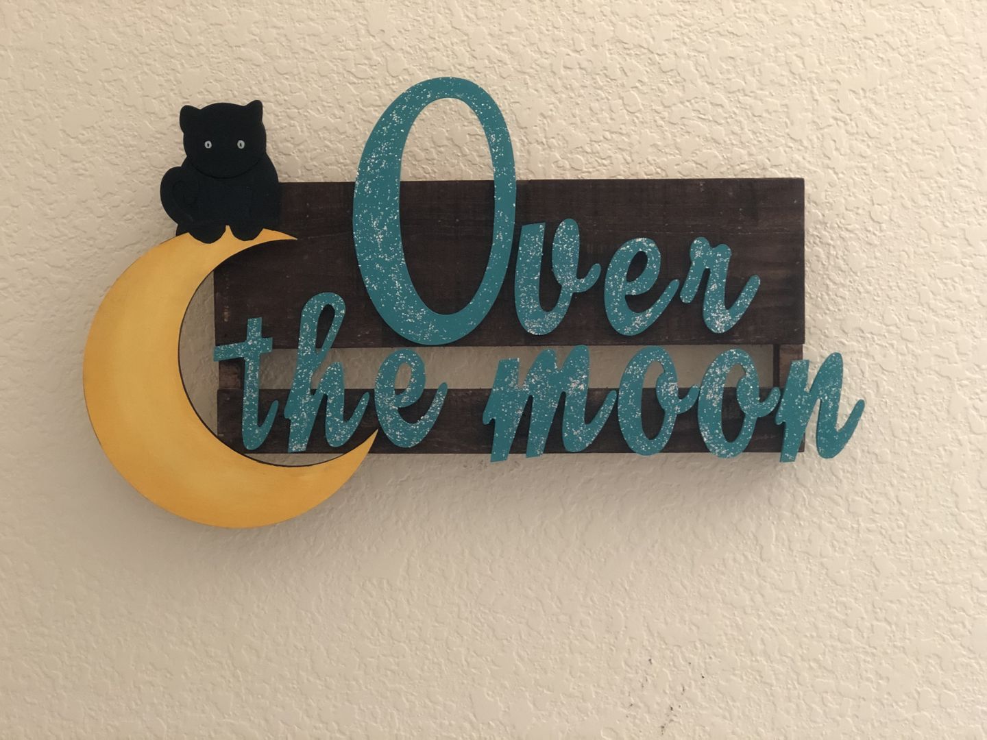 Customer photo review of Unfinished Wooden Crescent Moon Shape - Night Sky - Craft - up to 24" DIY