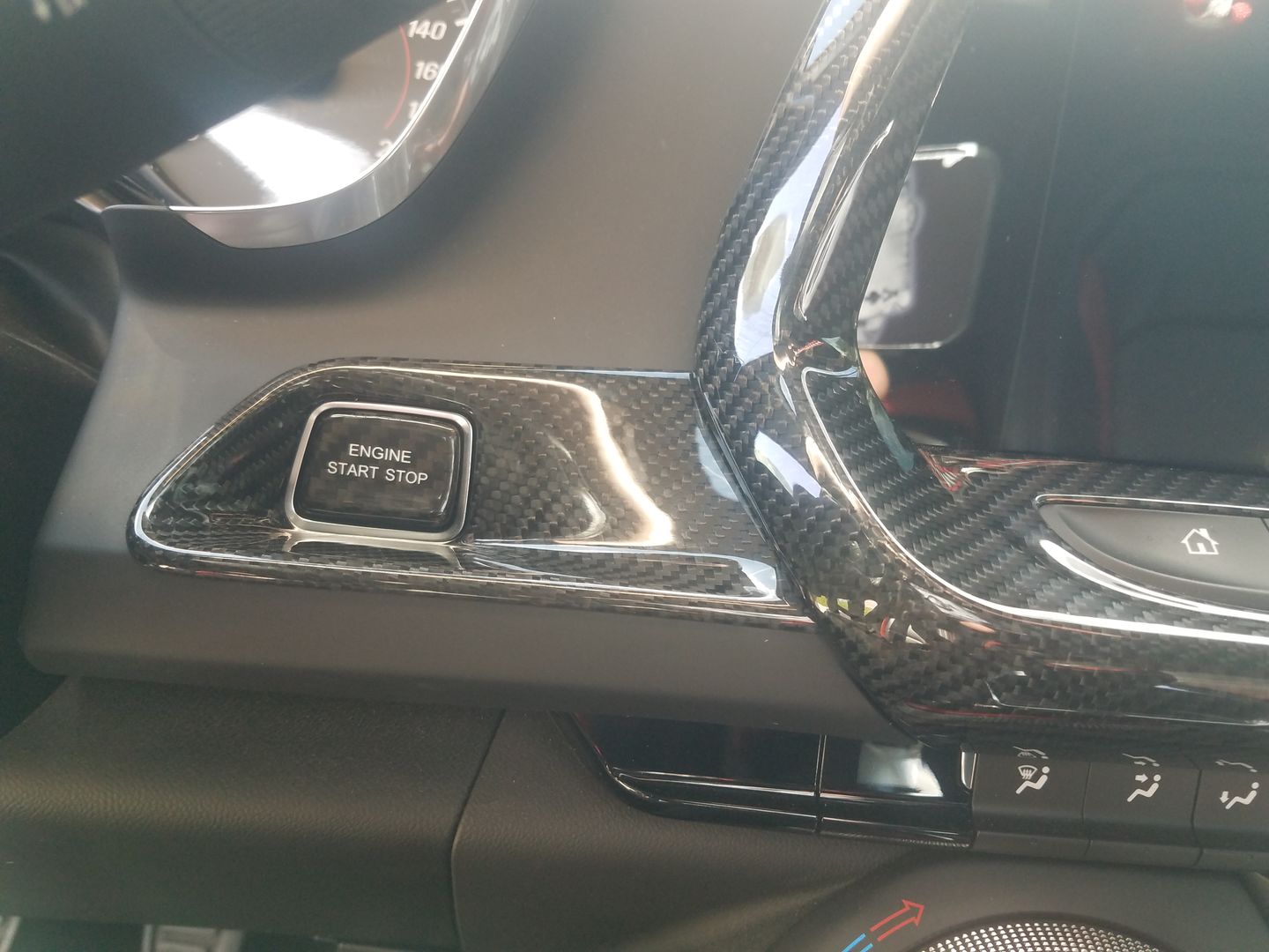 Customer photo review of Start/Stop Button Surround Trim Cover for 2016-2020 6th Gen Chevy Camaro